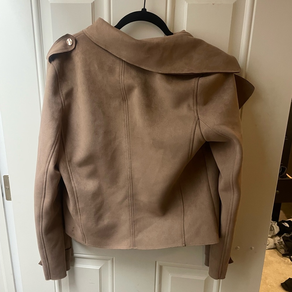 River island brown/tan suede jacket - Picture 3 of 5